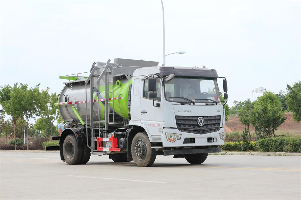  10方餐廚垃圾車-東風(fēng)D3國六10方廚余泔水餐廚垃圾車廠家（圓罐）